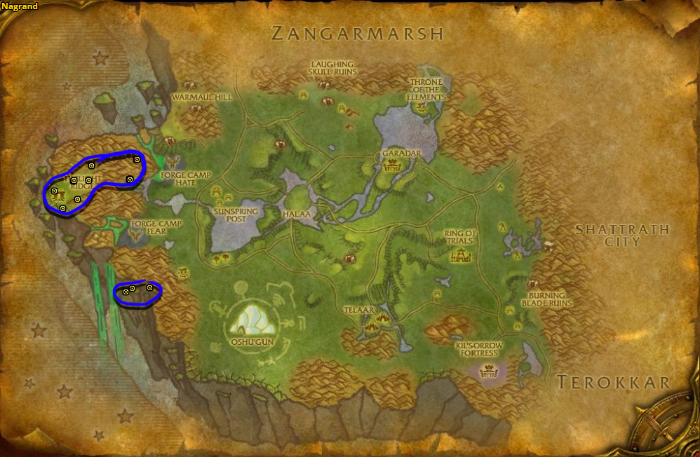 Best route for farming Mana Thistle in Nagrand.