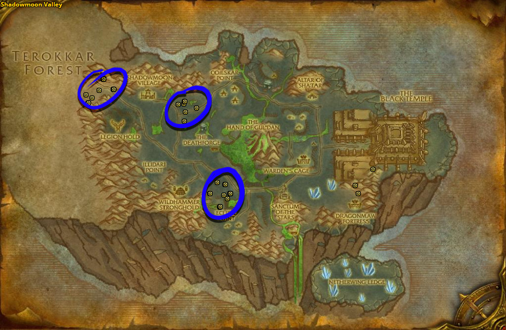 Best route for farming Terocone in Shadowmoon Valley.
